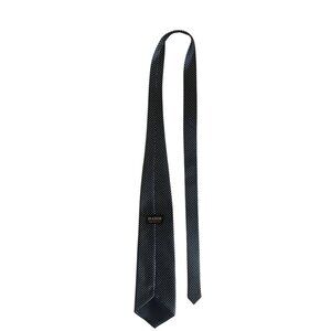 Isador Handmade Silk Necktie Navy Blue & Polka Dots Satin Sheen Finish 57.75X4